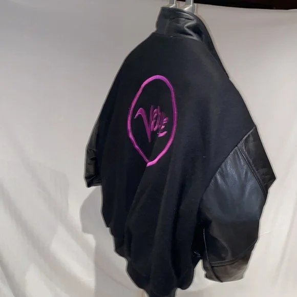 Rare “VERVE” Varsity Style Leather Jacket -Sz. XL - Picture 6 of 13